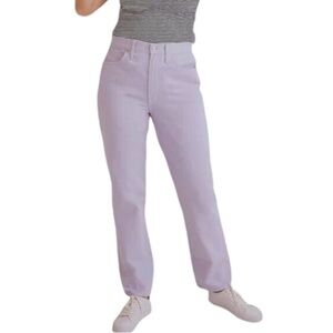 Hartford Cotton Twill High Rise Denim Jeans Lilac
